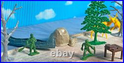 Marx Recast Boy's Camp Playset 54mm Plastic Soldiers elements made in 1996