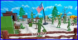 Marx Recast Boy's Camp Playset 54mm Plastic Soldiers elements made in 1996