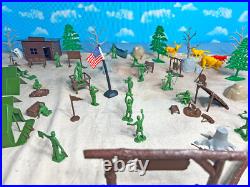 Marx Recast Boy's Camp Playset 54mm Plastic Soldiers elements made in 1996
