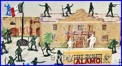 Marx Recast Grand Alamo Playset 54mm Plastic Soldiers w Marx litho Alamo fort