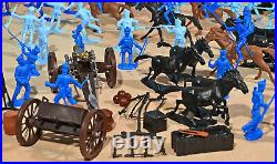 Marx Recast Grand Alamo Playset 54mm Plastic Soldiers w Marx litho Alamo fort