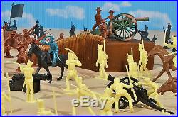 Marx Recast Grand Alamo Playset 54mm Plastic Soldiers w Marx litho Alamo fort