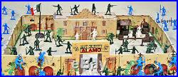 Marx Recast Grand Alamo Playset 54mm Plastic Soldiers w Marx litho Alamo fort