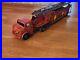 Marx Red Vintage 50s Tin Litho Emergency Fire Engine #9 Ladder Truck NICE