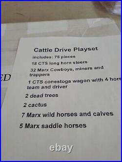 Marx Reissue Cattle Drive near complete plus extras. L