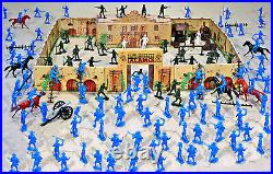 Marx Replica Alamo Playset 54mm Plastic Toy Soldiers with Marx litho Alamo fort