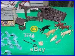 Marx Rifleman Ranch Playset with Tin Buildings Series 1000 Box No. 3997-98