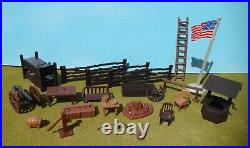 Marx Rin Tin Tin Fort Apache playset series 500#3657 Approx 130pcs boxed usedoop