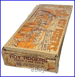 Marx Roy Rogers Double R Bar Ranch Play Set 1950's Rare BOX ONLY READ DESRIPT