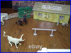 Marx Roy Rogers Double R Bar rodeo ranch play set original box see details