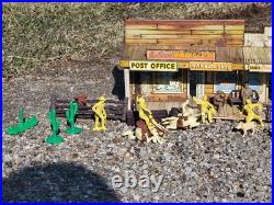 Marx Roy Rogers Mineral City Play Set Figures Tin Litho Old West Town Furniture