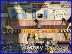 Marx Roy Rogers Mineral City Play Set Figures Tin Litho Old West Town Furniture