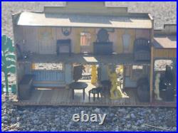 Marx Roy Rogers Mineral City Play Set Figures Tin Litho Old West Town Furniture