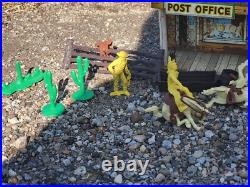 Marx Roy Rogers Mineral City Play Set Figures Tin Litho Old West Town Furniture