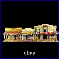 Marx Roy Rogers Mineral City Western Tin Metal Litho Town Front