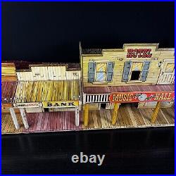 Marx Roy Rogers Mineral City Western Tin Metal Litho Town Front