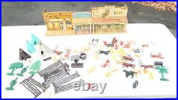 Marx Roy Rogers Mineral City Western Town Tin Litho WithJail + Tons Of Accessories