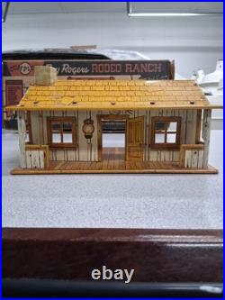 Marx Roy Rogers Rodeo Ranch Playset No. 3985 with Box, Figures & Fences 1950s