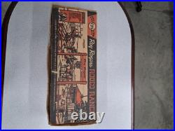 Marx Roy Rogers Rodeo Ranch Playset No. 3985 with Box, Figures & Fences 1950s
