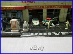 Marx Sears Allstate Happi-Time Service station with elevator Tin Toy + 6 ARCO cars