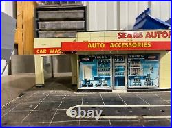 Marx Sears Allstate Service station with elevator Tin Toy vintage (2)