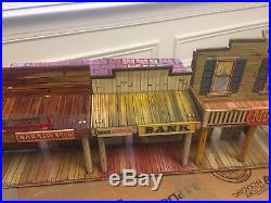 Marx Silver City Vintage Playset With Roy Rogers Rr Double R Bar Ranch Toy