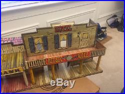 Marx Silver City Vintage Playset With Roy Rogers Rr Double R Bar Ranch Toy