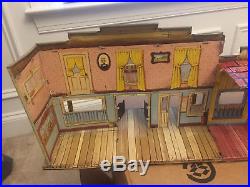 Marx Silver City Vintage Playset With Roy Rogers Rr Double R Bar Ranch Toy