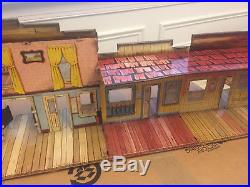 Marx Silver City Vintage Playset With Roy Rogers Rr Double R Bar Ranch Toy