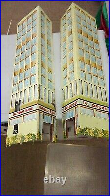 Marx Skyscraper Playset Bank amd RX Drugs Building Sections(2)Front & Sides L@@K