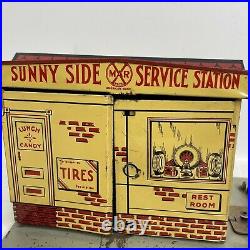Marx Sunny Side Service Station Pressed Steel Tin Litho 1930s