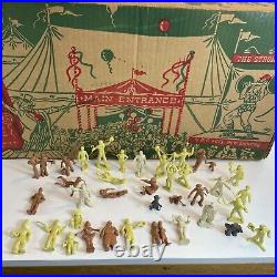 Marx Super Circus IN BOX 1950s Tin Litho Instructions Box People Animals Rare