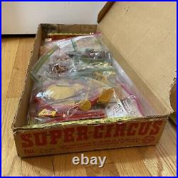 Marx Super Circus IN BOX 1950s Tin Litho Instructions Box People Animals Rare