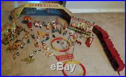 Marx Super Circus Playset Tin Litho Big Top Tent And Accessories