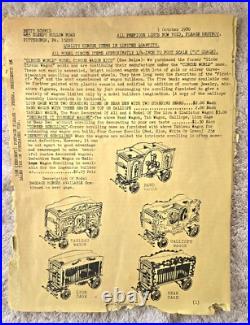Marx Super Circus Playset with OB, Rings, Lights, Animals, Circus Wagons, & Papers