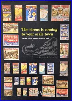 Marx Super Circus Playset with OB, Rings, Lights, Animals, Circus Wagons, & Papers