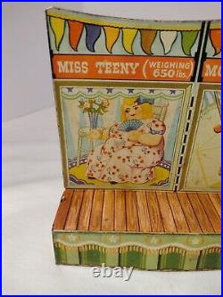 Marx Super Circus Tin Side Show Stages Lot Of 2 Vintage Playset Accessory