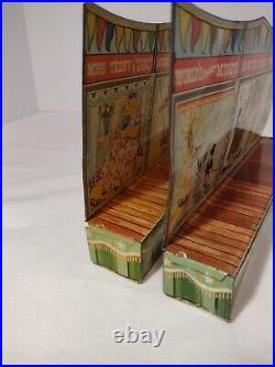 Marx Super Circus Tin Side Show Stages Vintage Playset Accessory Lot Of 2
