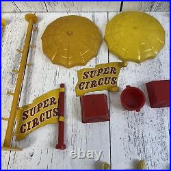 Marx Super Circus Vintage Playset Parts and Pieces with Original Box INCOMPLETE