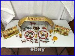 Marx Super Circus Vintage Playset with Sideshow Panels and accessories