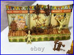 Marx Super Circus Vintage Playset with Sideshow Panels and accessories