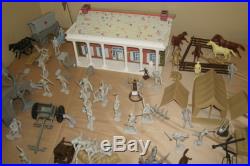 Marx The Blue and The Gray Playset approx 234 pieces incl Medical Wagon
