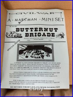 Marx The Butternut Brigade VERY RARE Civil War Mini Playset 54mm Figures