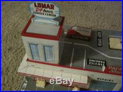 Marx Tin Lumar Service Station Play set #3490 with accessories