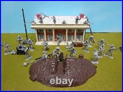 Marx Toy Co 54mm Civil war playset mansion+22 figures +11 Accessories used oop