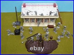 Marx Toy Co 54mm Civil war playset mansion+22 figures +11 Accessories used oop