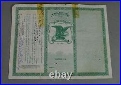 Marx Toy Co RARE. Stock Certificate Signed By Louis Marx