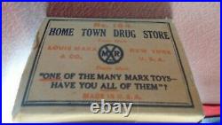 Marx Toy Home Town Drug Store play set with BOX Near Mint Condition