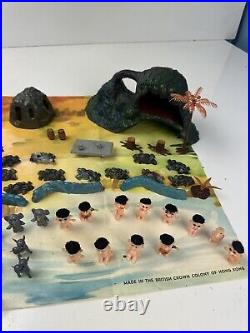 Marx Toys 1965 Troll Village Cave Set Miniature Playset Hong Kong Vintage