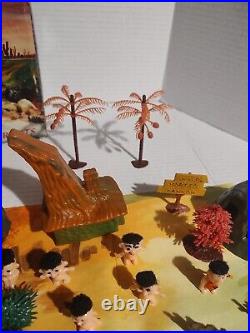 Marx Toys 1965 Troll Village Cave Set Miniature Playset Hong Kong Vtg W-Box
